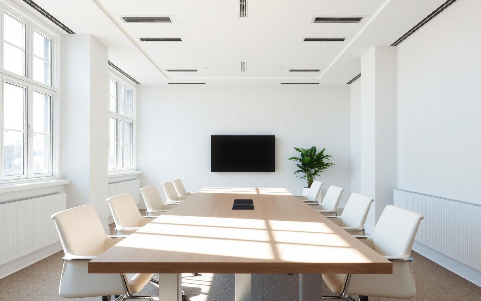 Empty executive boardroom